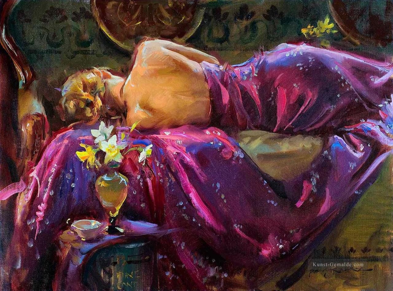 hübsche Dame DFG 26 Impressionist Ölgemälde